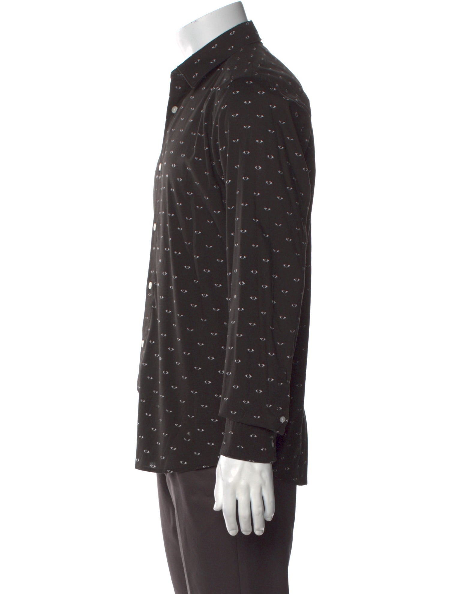 Kenzo Printed Long Sleeve Dress Shirt