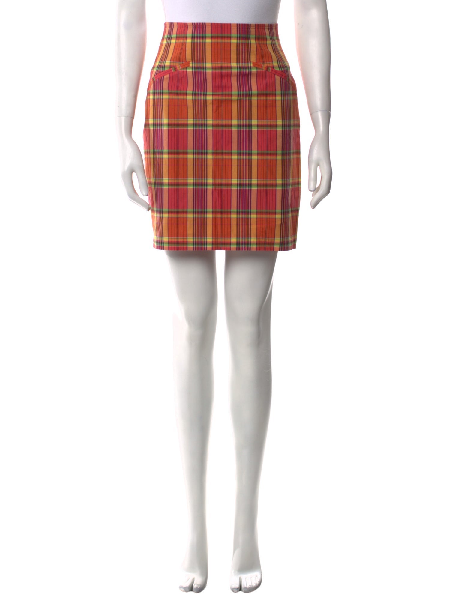 Kenzo Plaid Print Mini Skirt