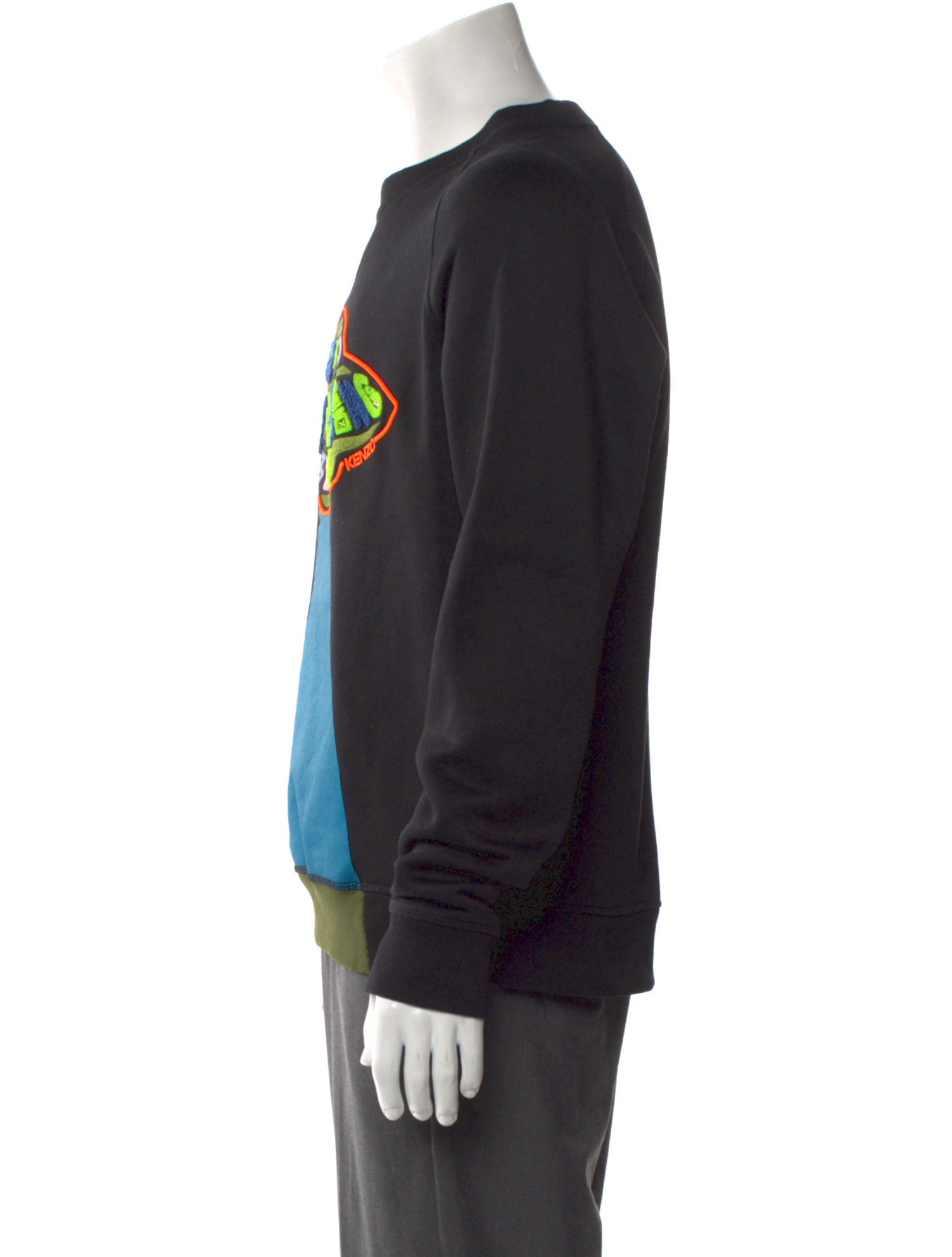 Kenzo Graphic Print Crew Neck Sweatshirt - Grey Sweatshirts