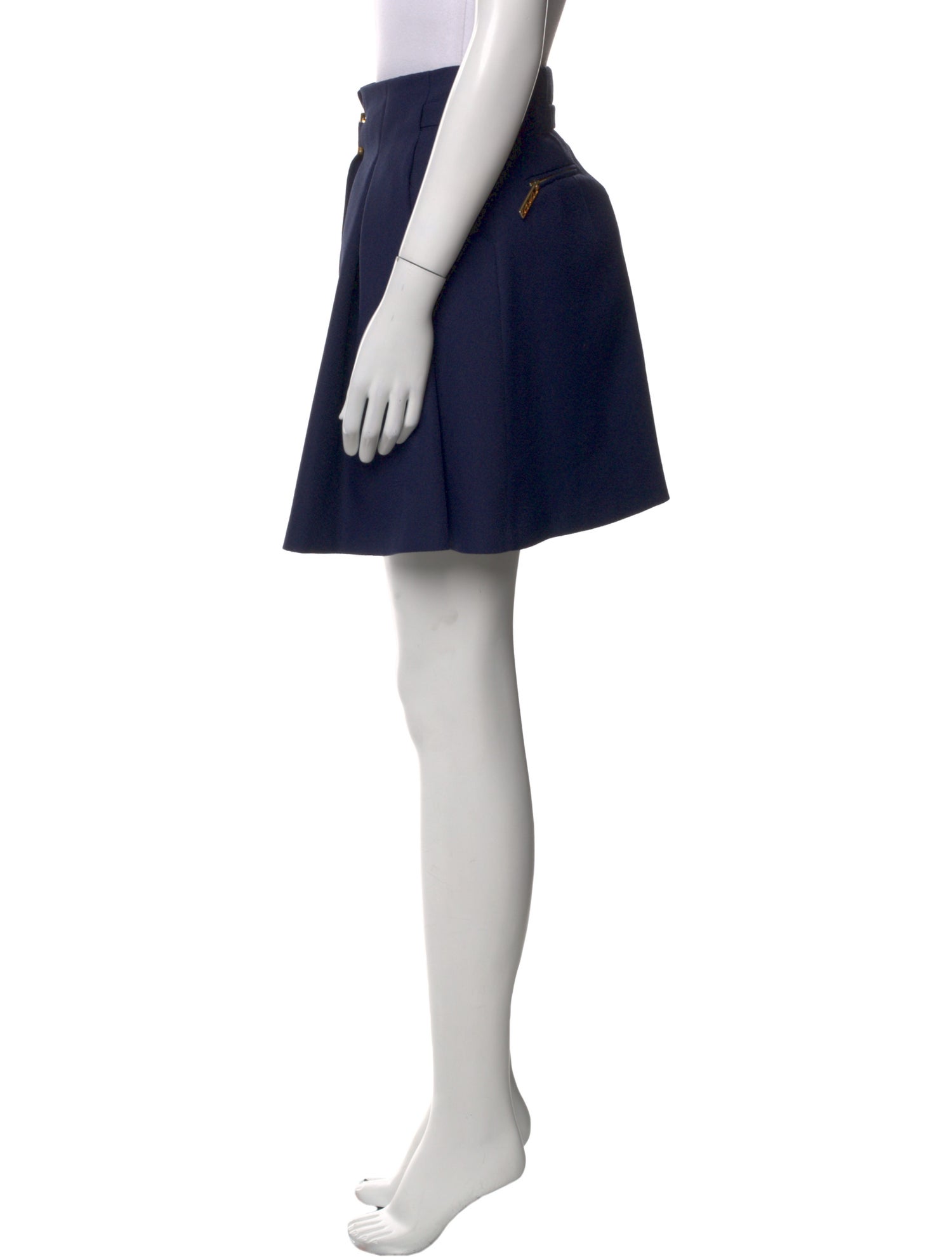 Kenzo Pleated Accents Mini Skirt