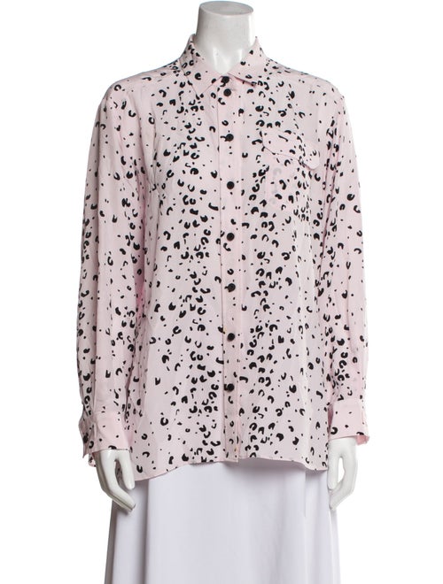 Kenzo Silk Printed Button-Up Top
