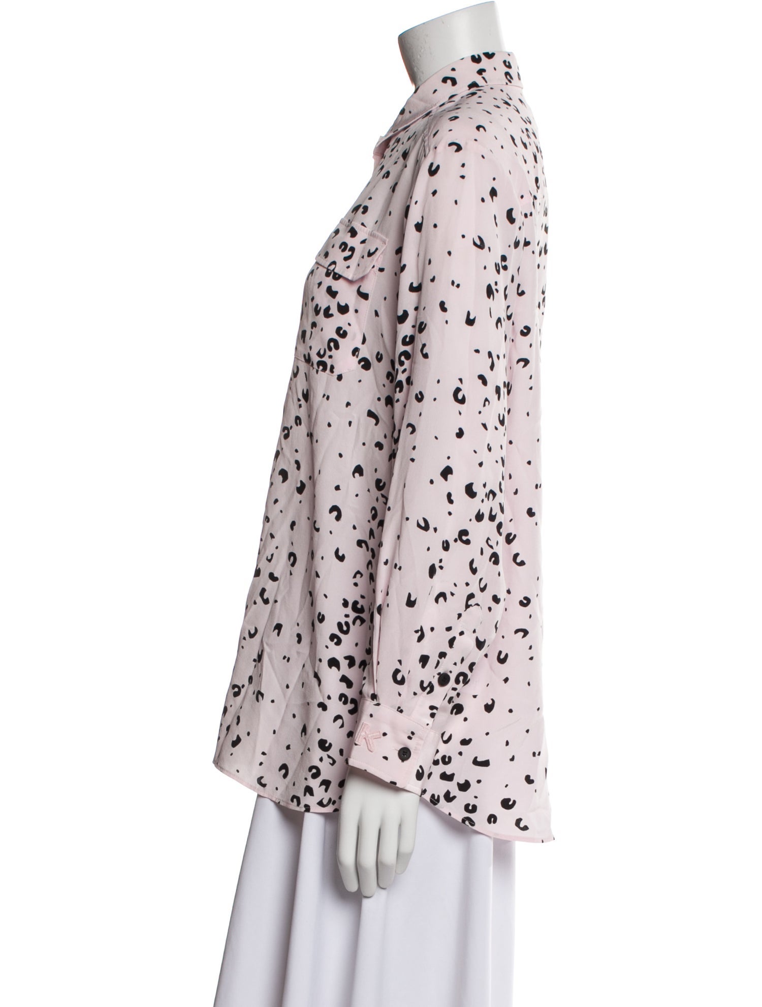 Kenzo Silk Printed Button-Up Top