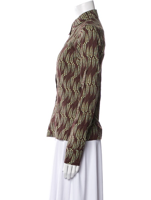 Kenzo Printed Long Sleeve Button-Up Top