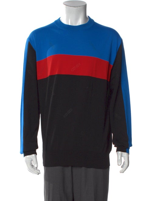 Kenzo Colorblock Pattern Crew Neck Pullover