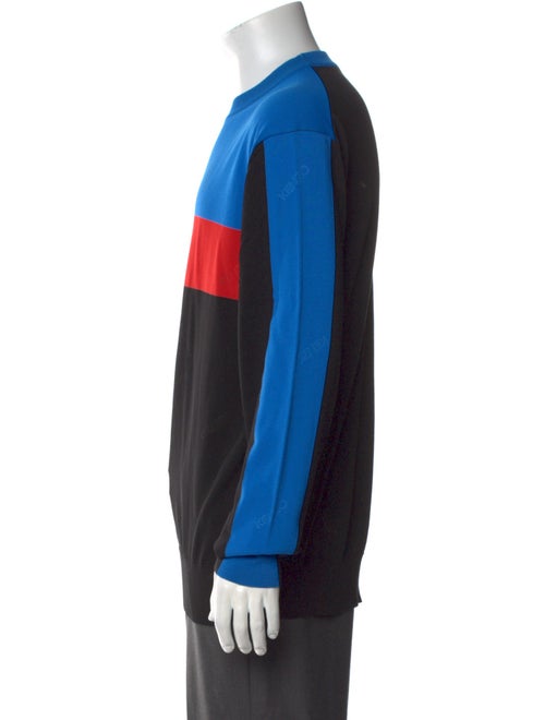 Kenzo Colorblock Pattern Crew Neck Pullover