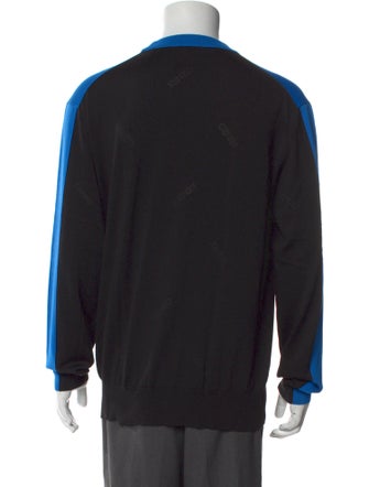 Kenzo Colorblock Pattern Crew Neck Pullover