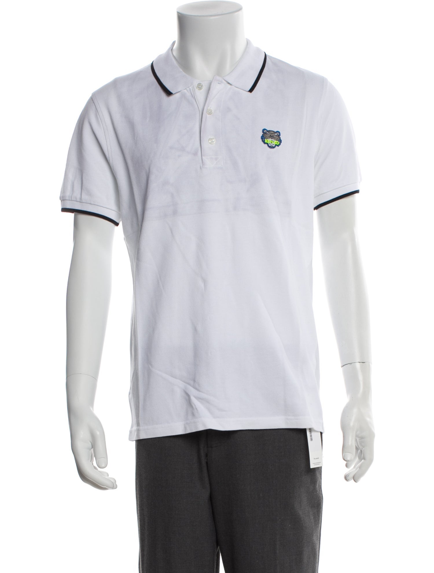 Kenzo Striped Collar Polo Shirt w/ Tags