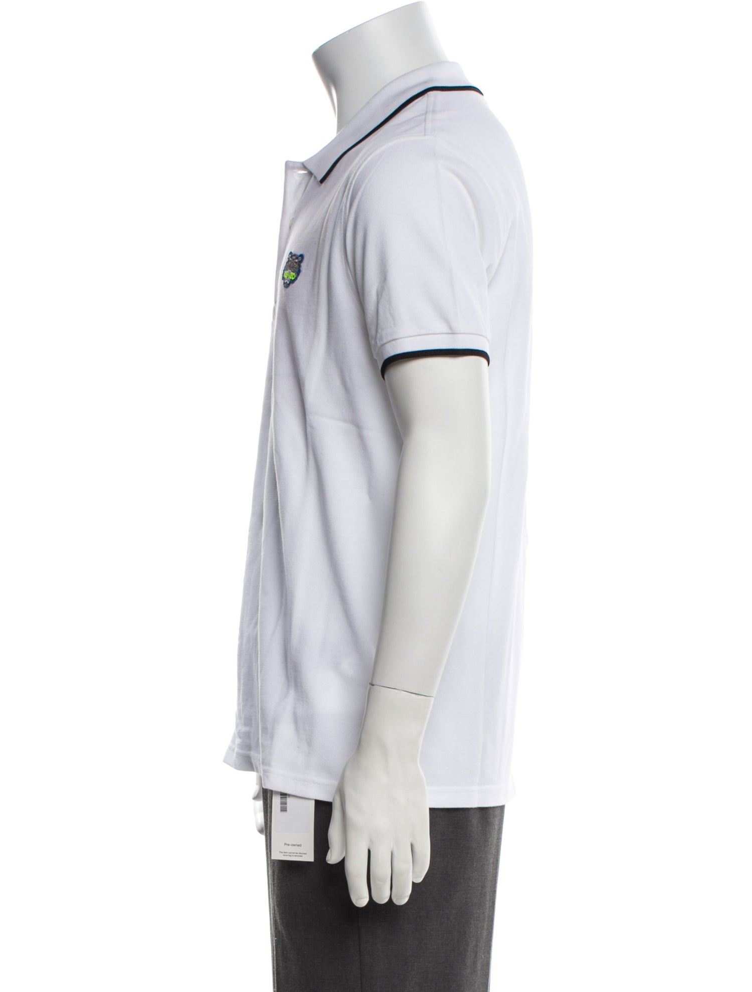 Kenzo Striped Collar Polo Shirt w/ Tags