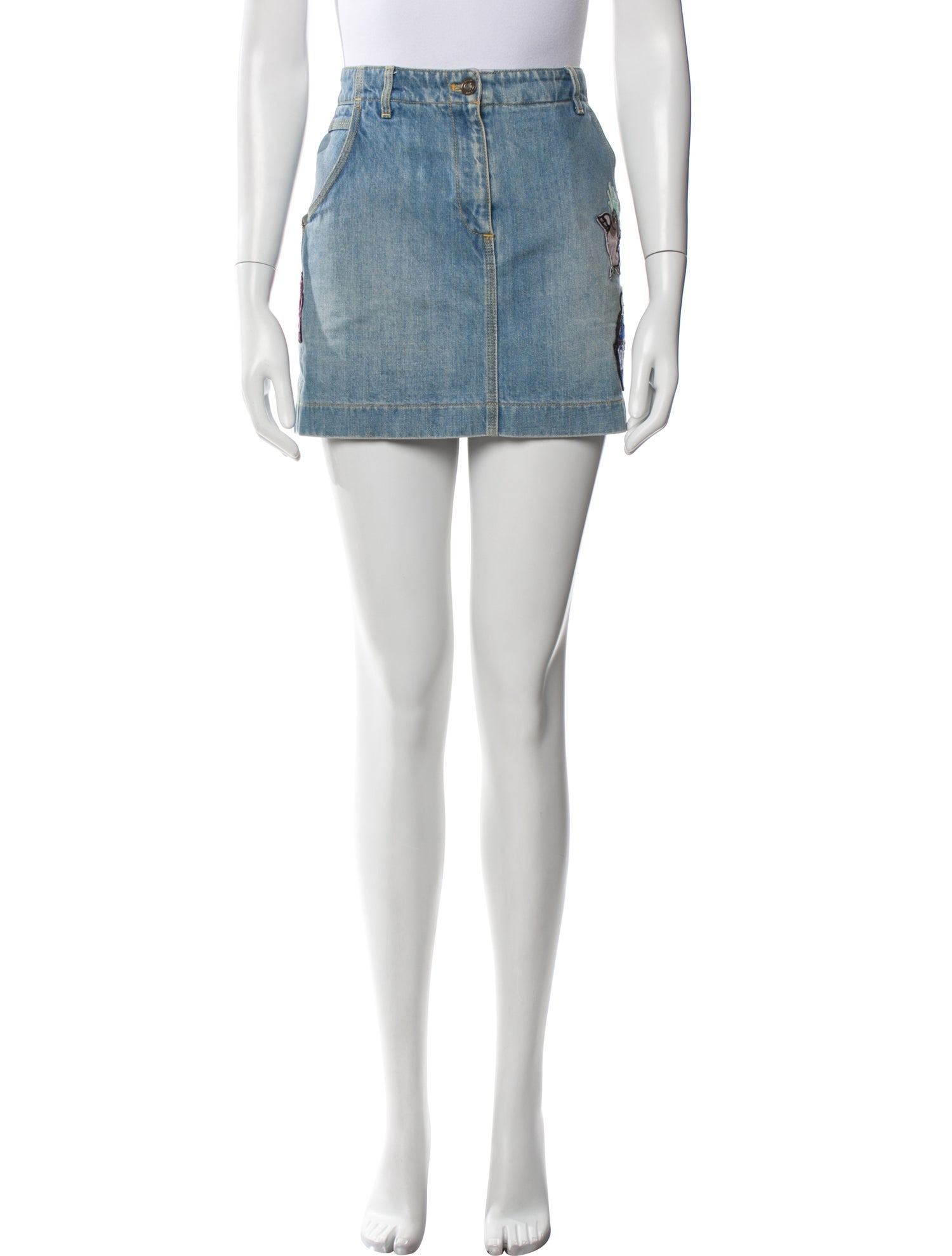 Kenzo Sequin Embellishments Mini Skirt