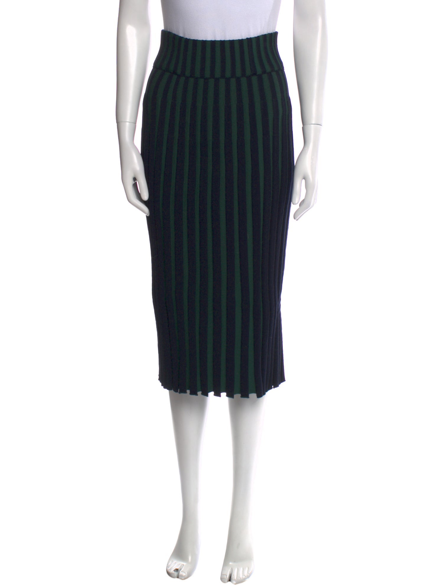 Kenzo Striped Midi Length Skirt