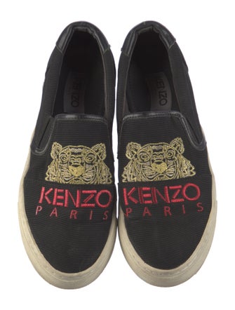 Kenzo Canvas Embroidered Accent Sneakers