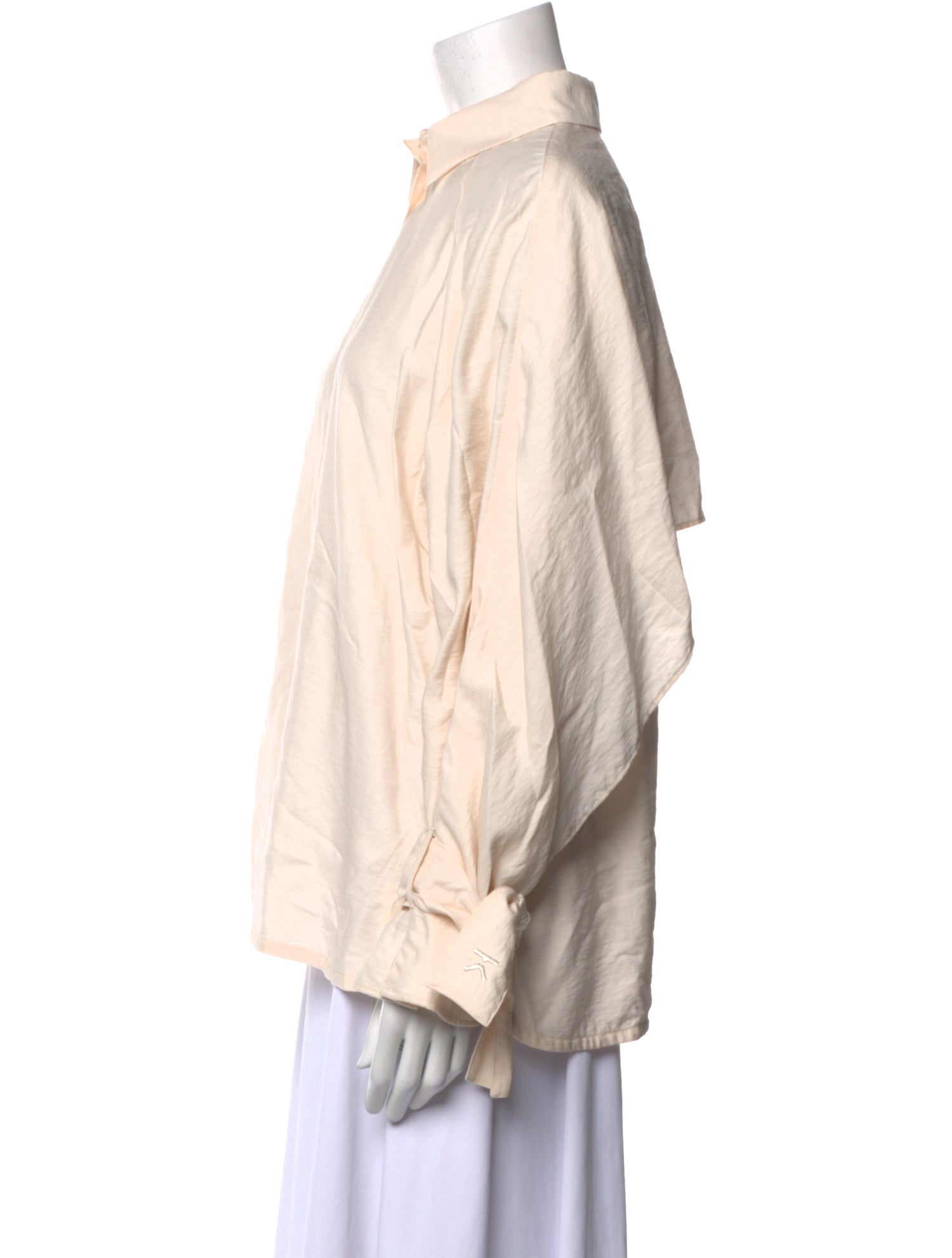 Kenzo Silk Long Sleeve Button-Up Top