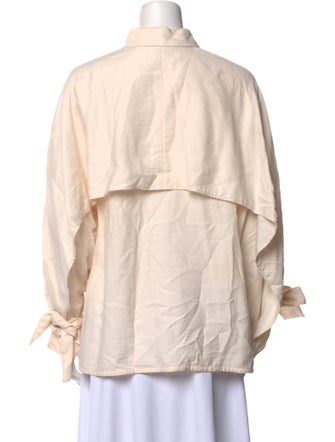 Kenzo Silk Long Sleeve Button-Up Top