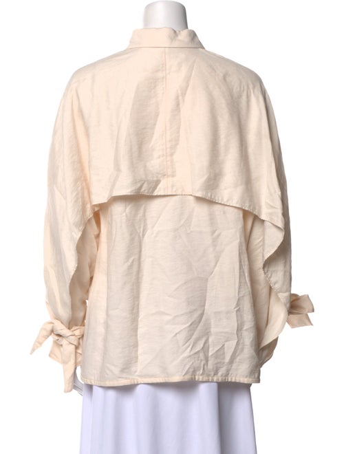 Kenzo Silk Long Sleeve Button-Up Top