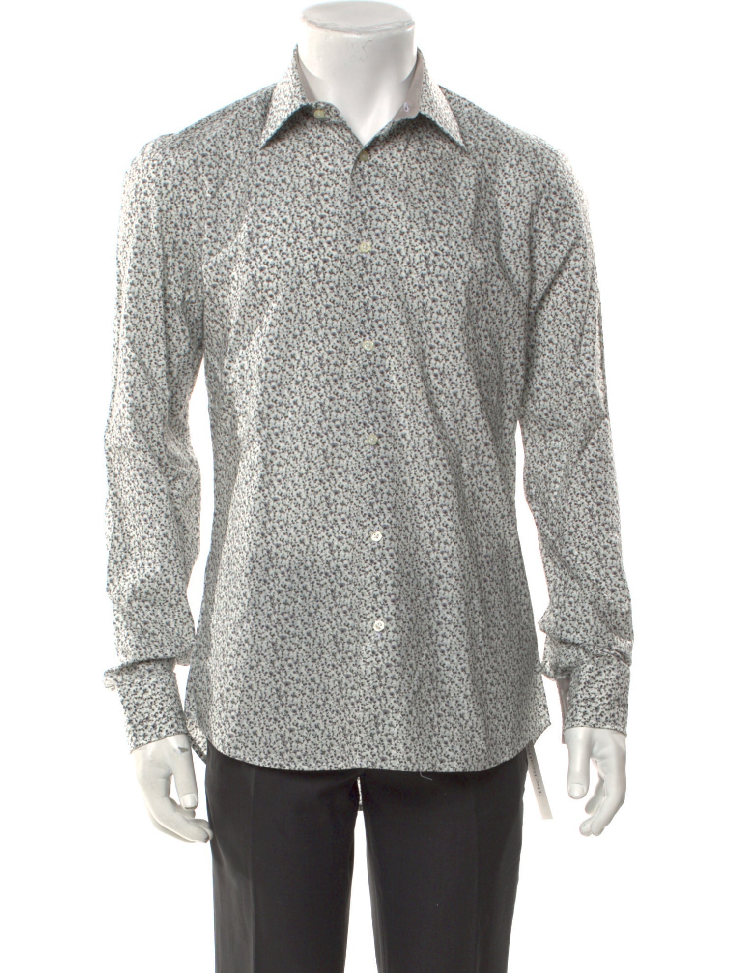 Kenzo Printed Long Sleeve Dress Shirt