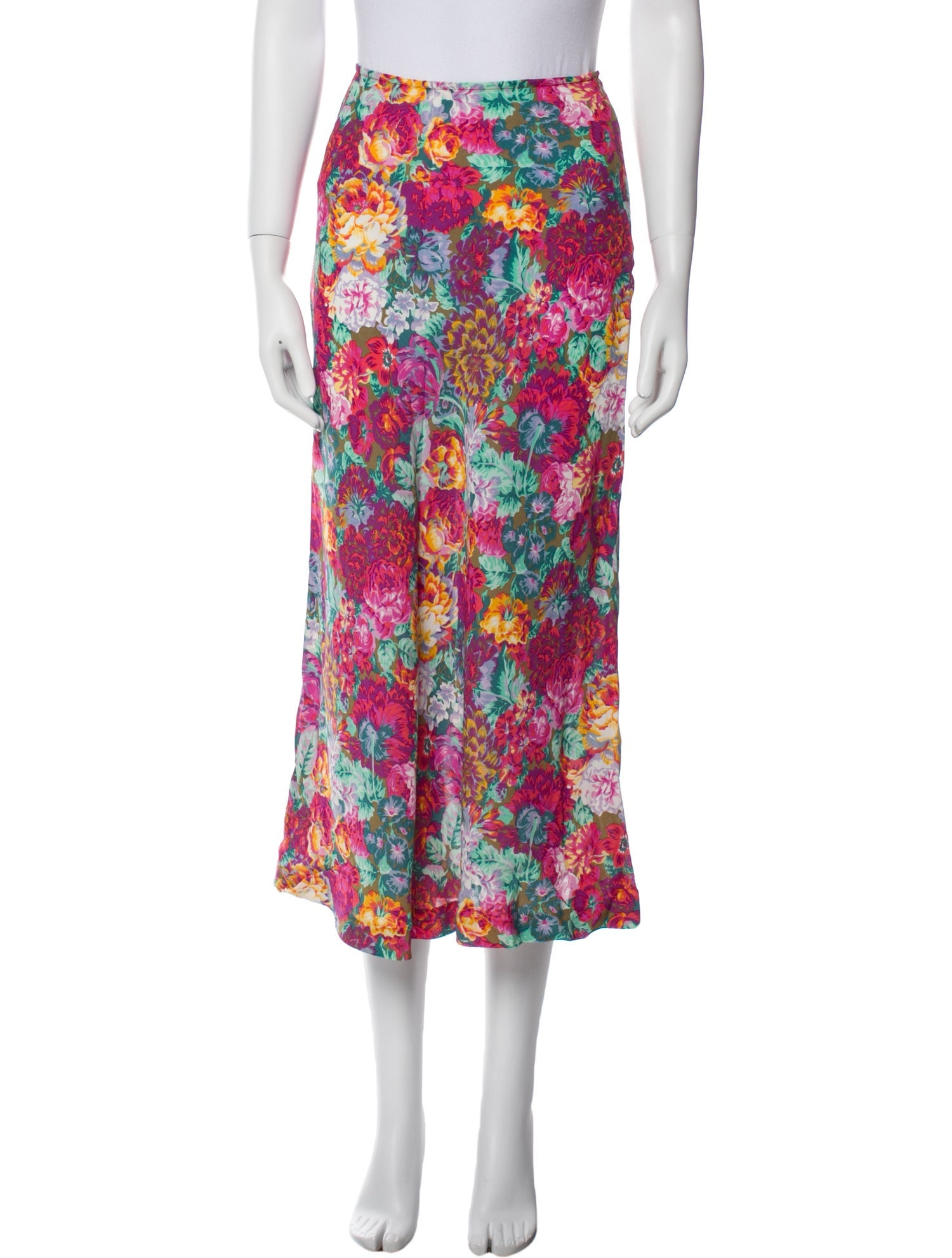 Kenzo Floral Print Midi Length Skirt