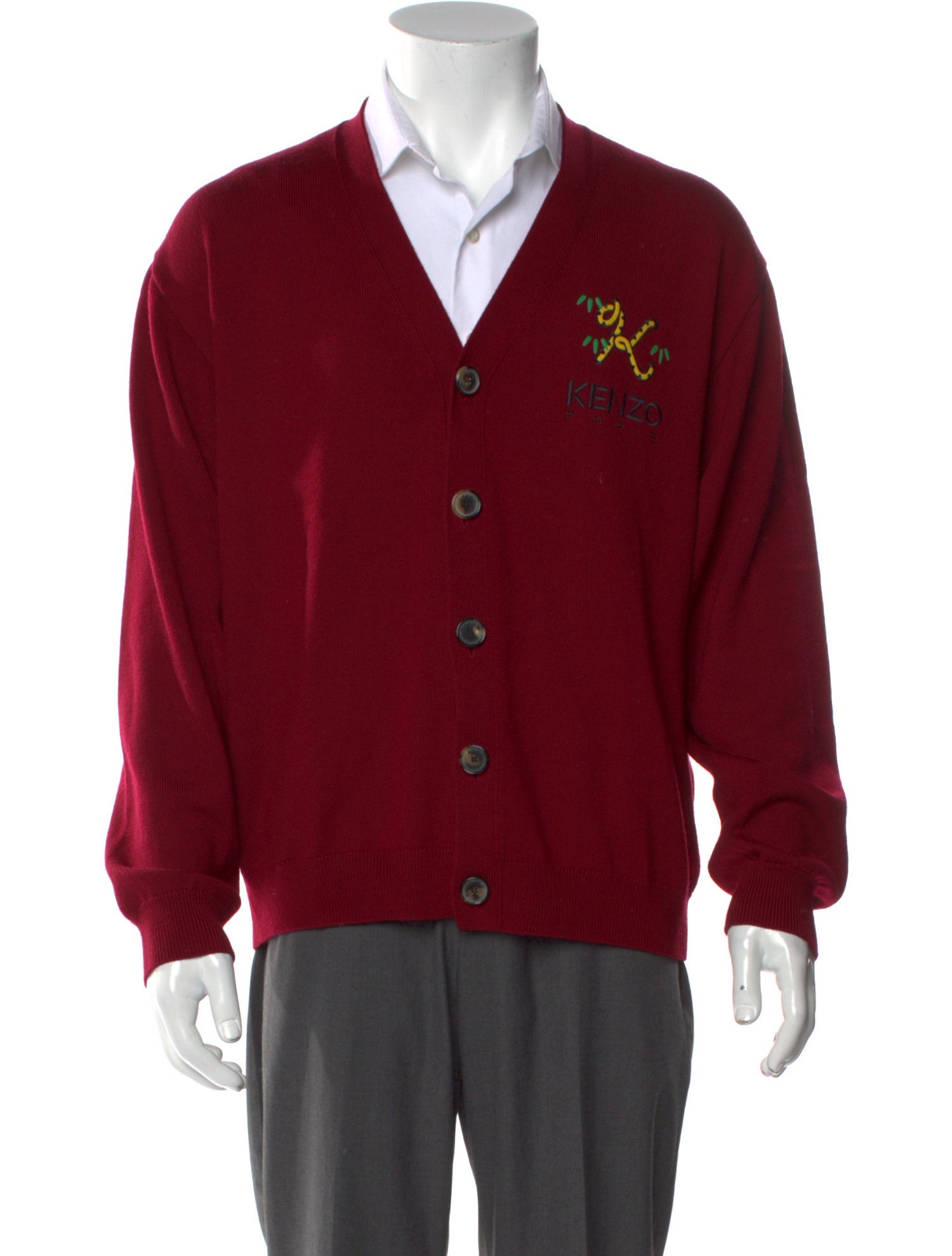 Kenzo Wool V-Neck Cardigan