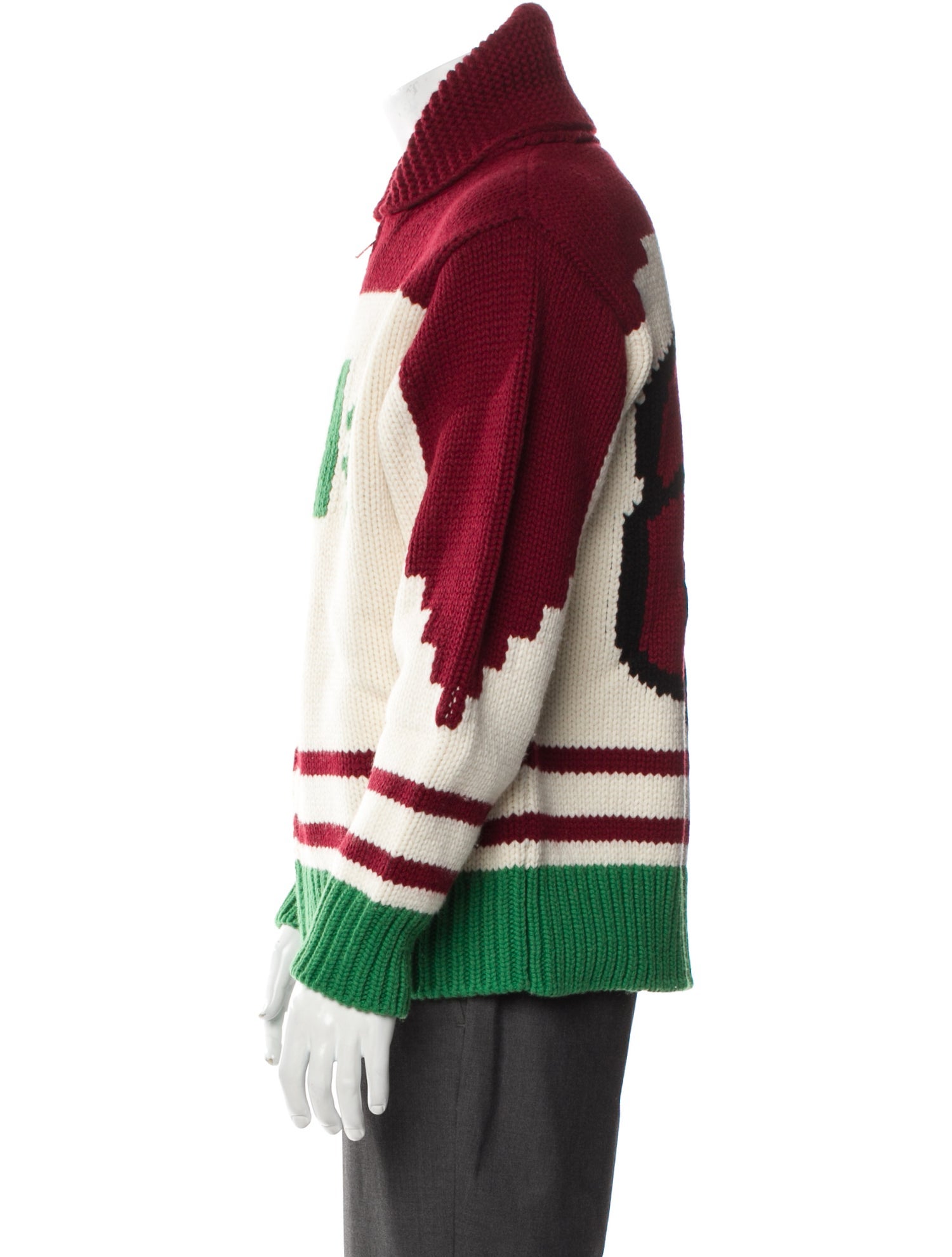 Kenzo Wool Colorblock Pattern Jacket