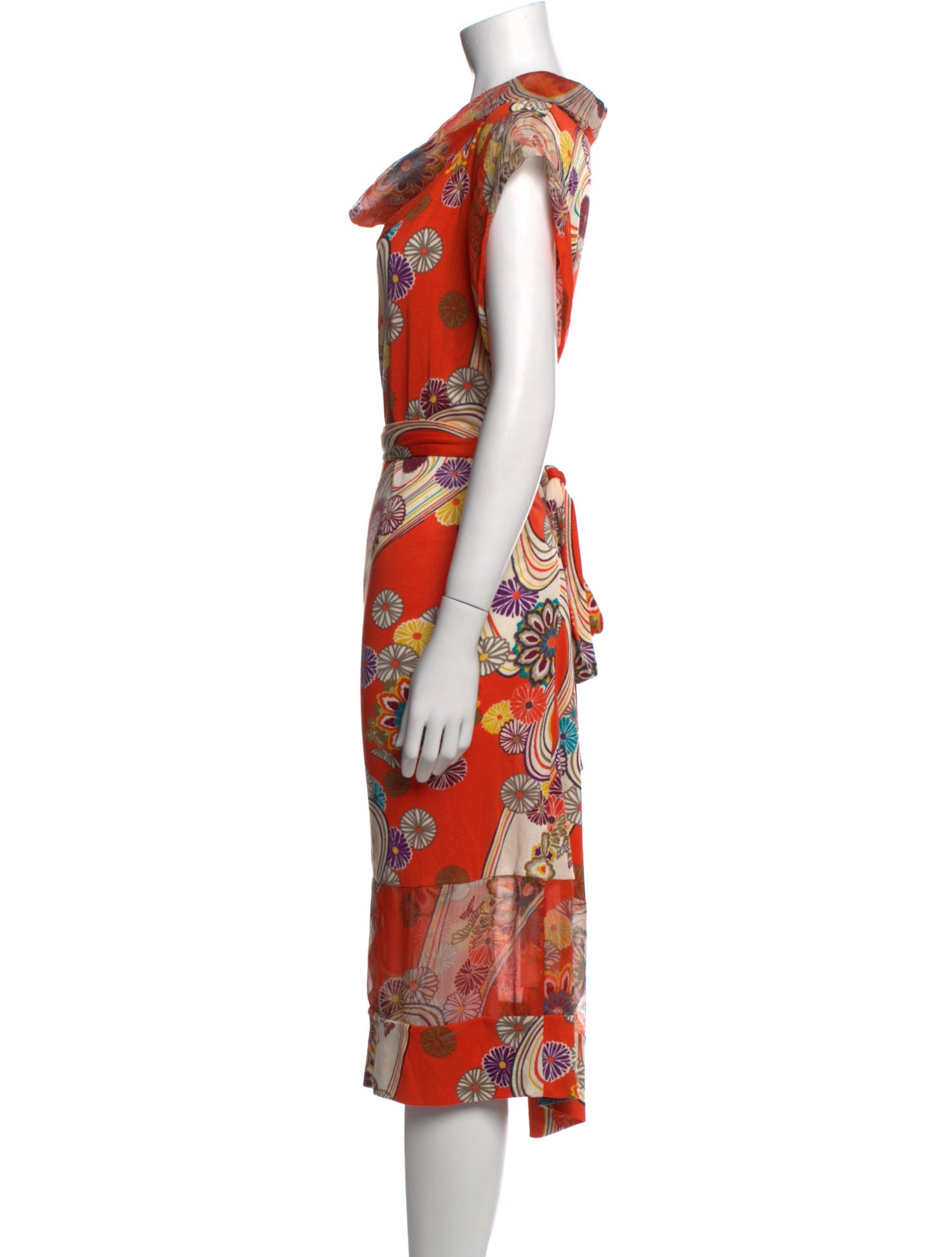 Kenzo Silk Midi Length Dress