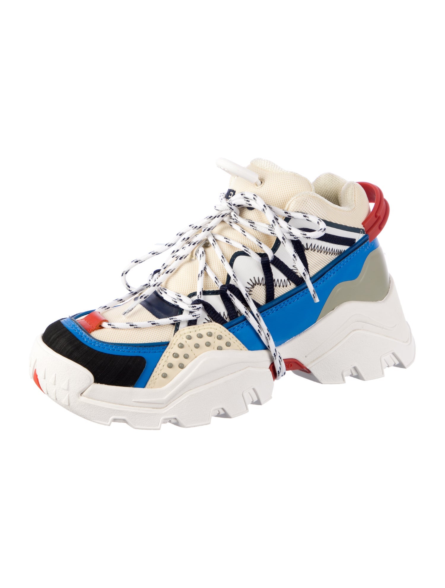 Kenzo Colorblock Pattern Chunky Sneakers