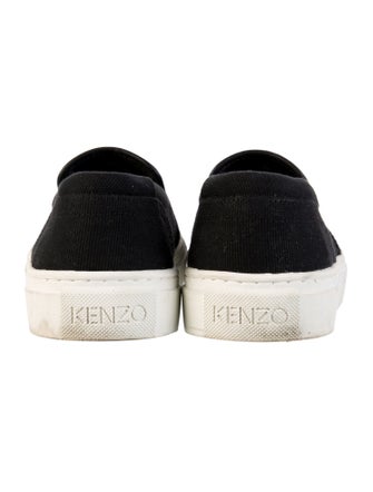 Kenzo Canvas Embroidered Accent Loafers