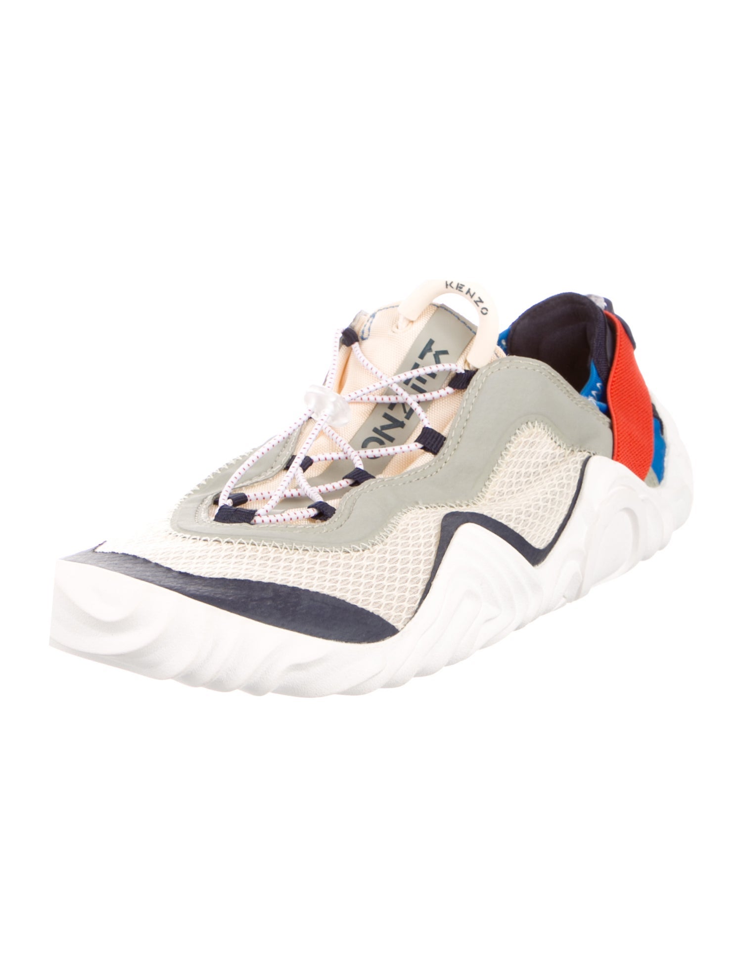 Kenzo Mesh Colorblock Pattern Sneakers