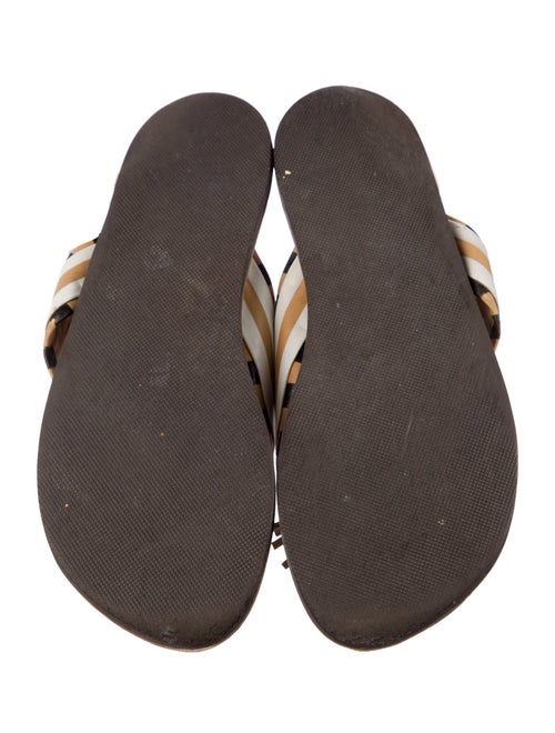 Kenzo Leather Colorblock Pattern Slides