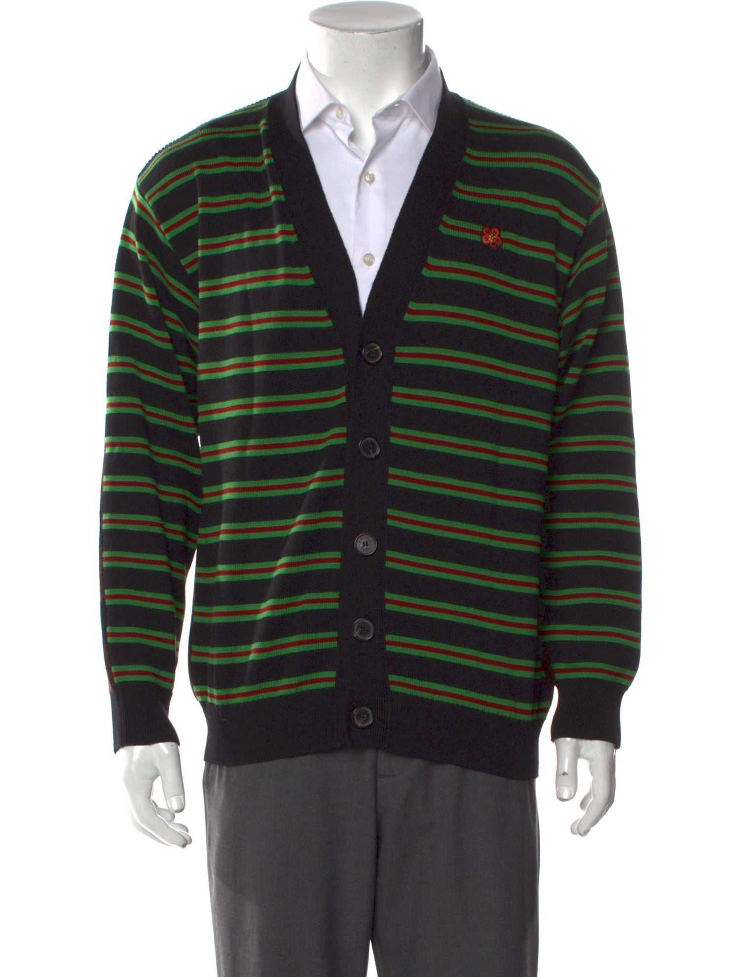 Kenzo Wool Striped Cardigan