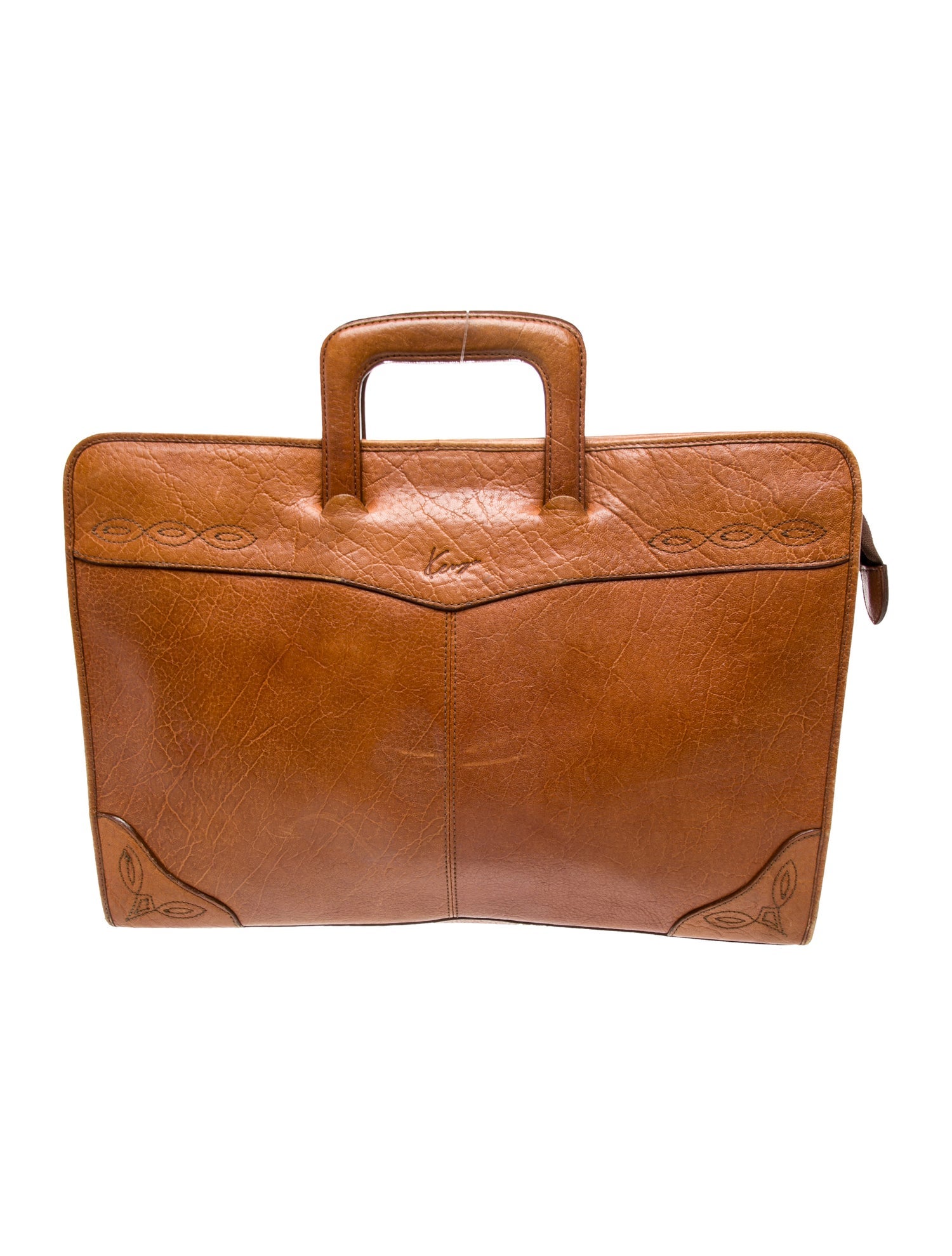 Kenzo Leather Briefcase Vintage