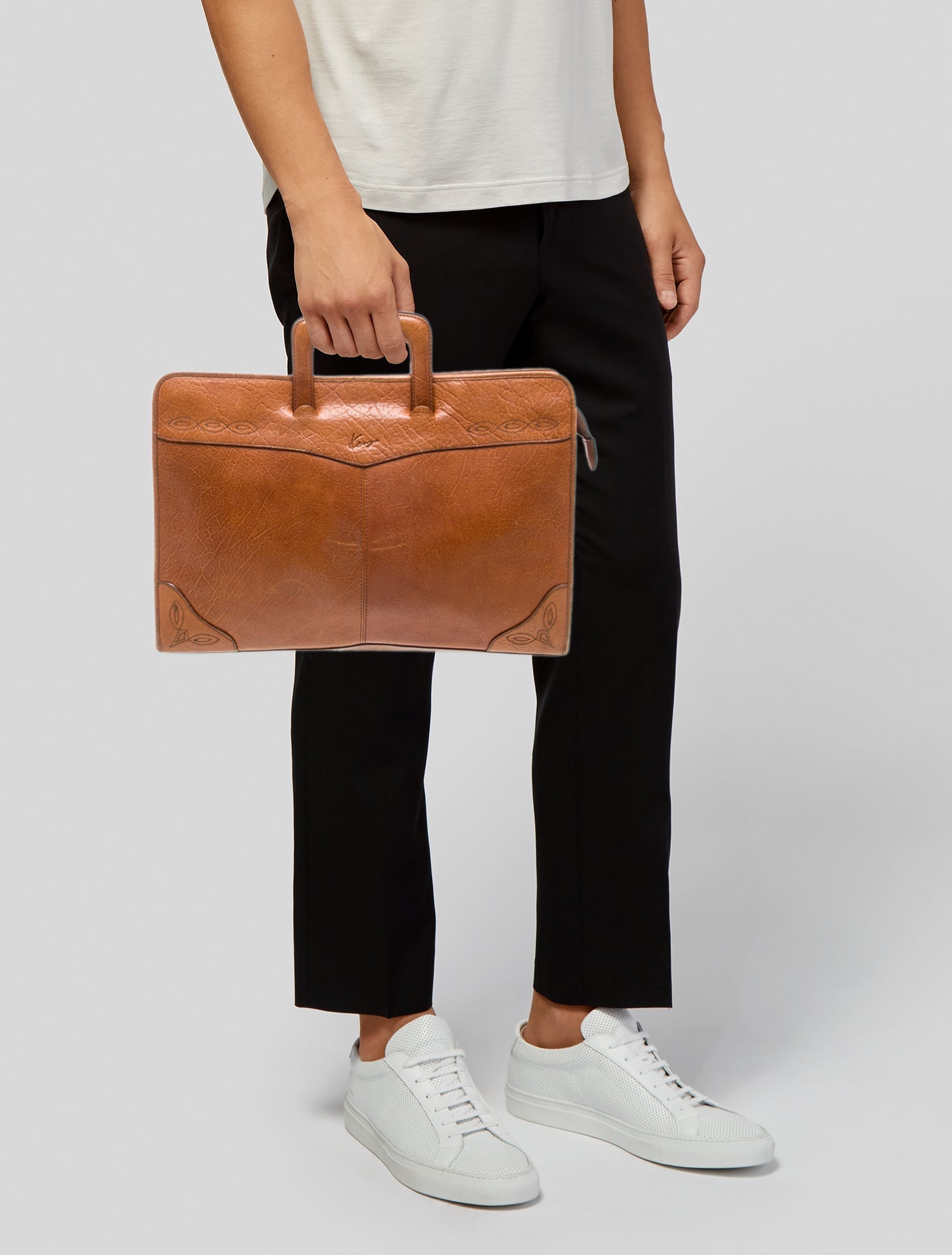 Kenzo Leather Briefcase Vintage