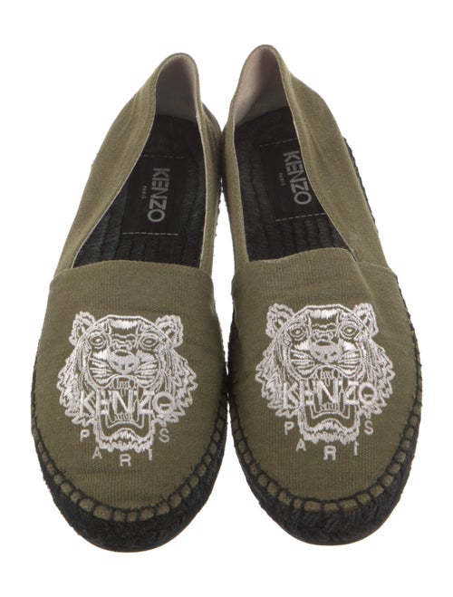 Kenzo Canvas Embroidered Accent Espadrilles