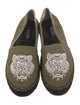 Kenzo Canvas Embroidered Accent Espadrilles