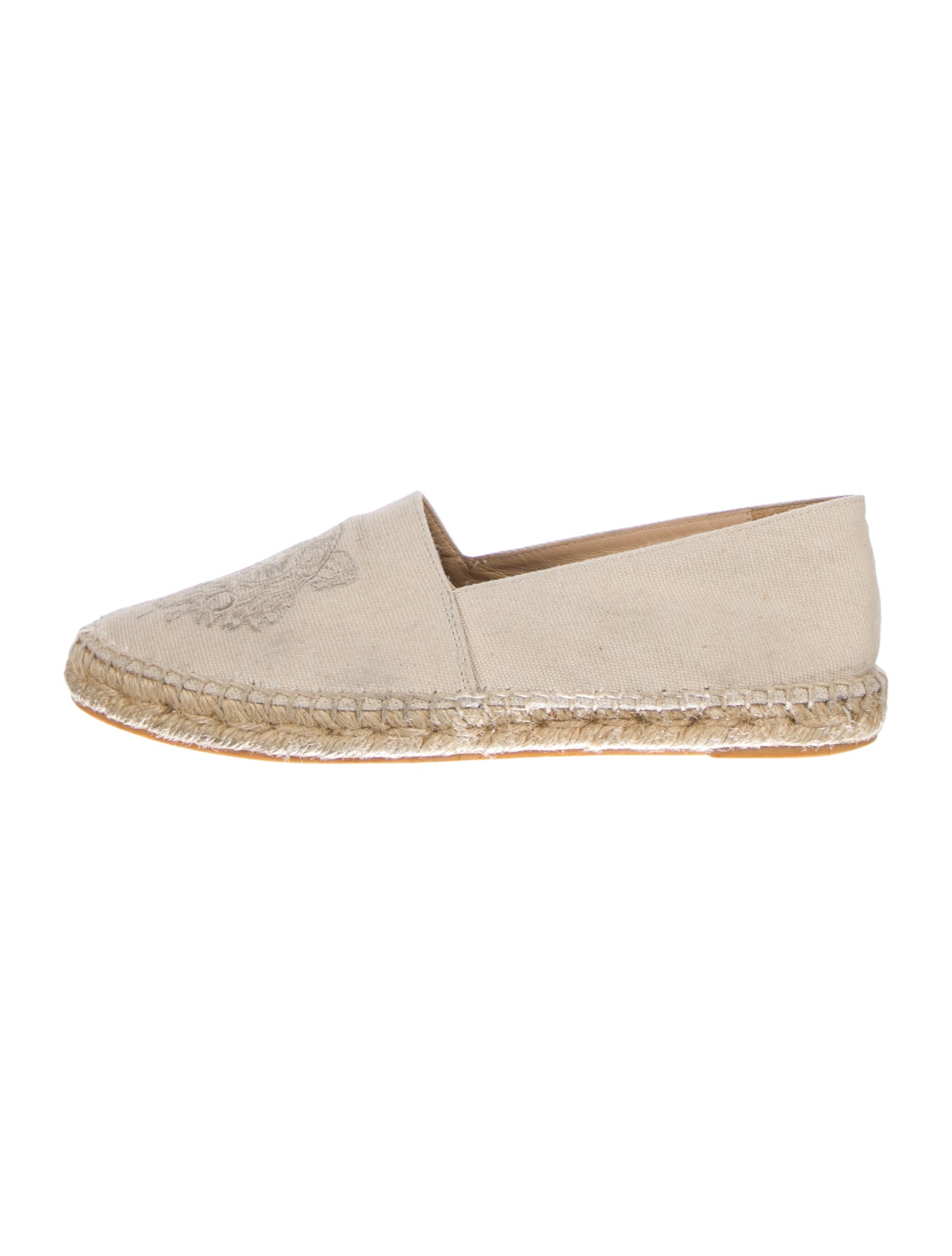 Kenzo Canvas Embroidered Accent Espadrilles