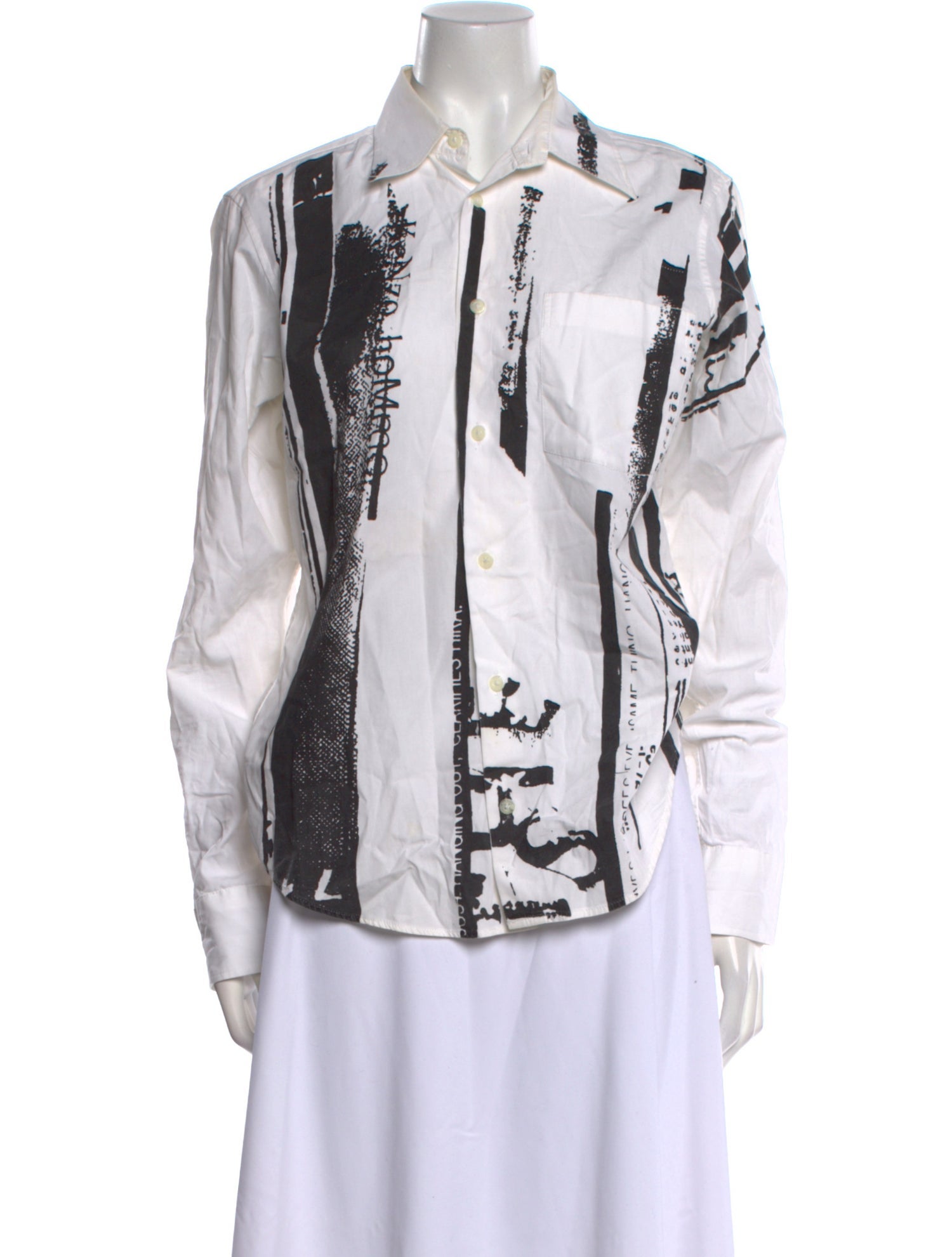 Kenzo Printed Long Sleeve Button-Up Top