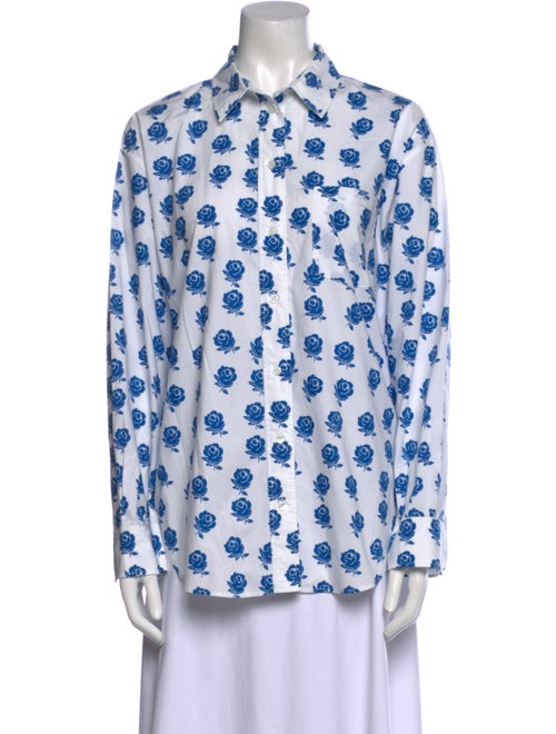 Kenzo Printed Long Sleeve Button-Up Top
