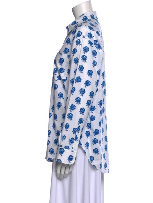 Kenzo Printed Long Sleeve Button-Up Top