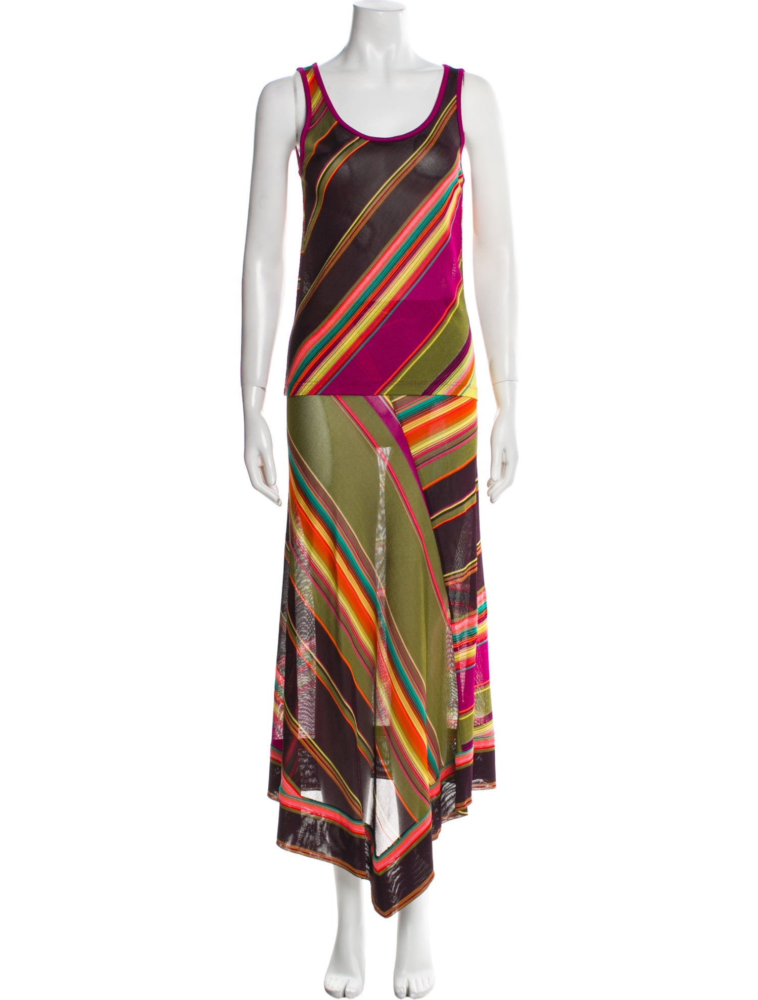 Kenzo Vintage Striped Skirt Set