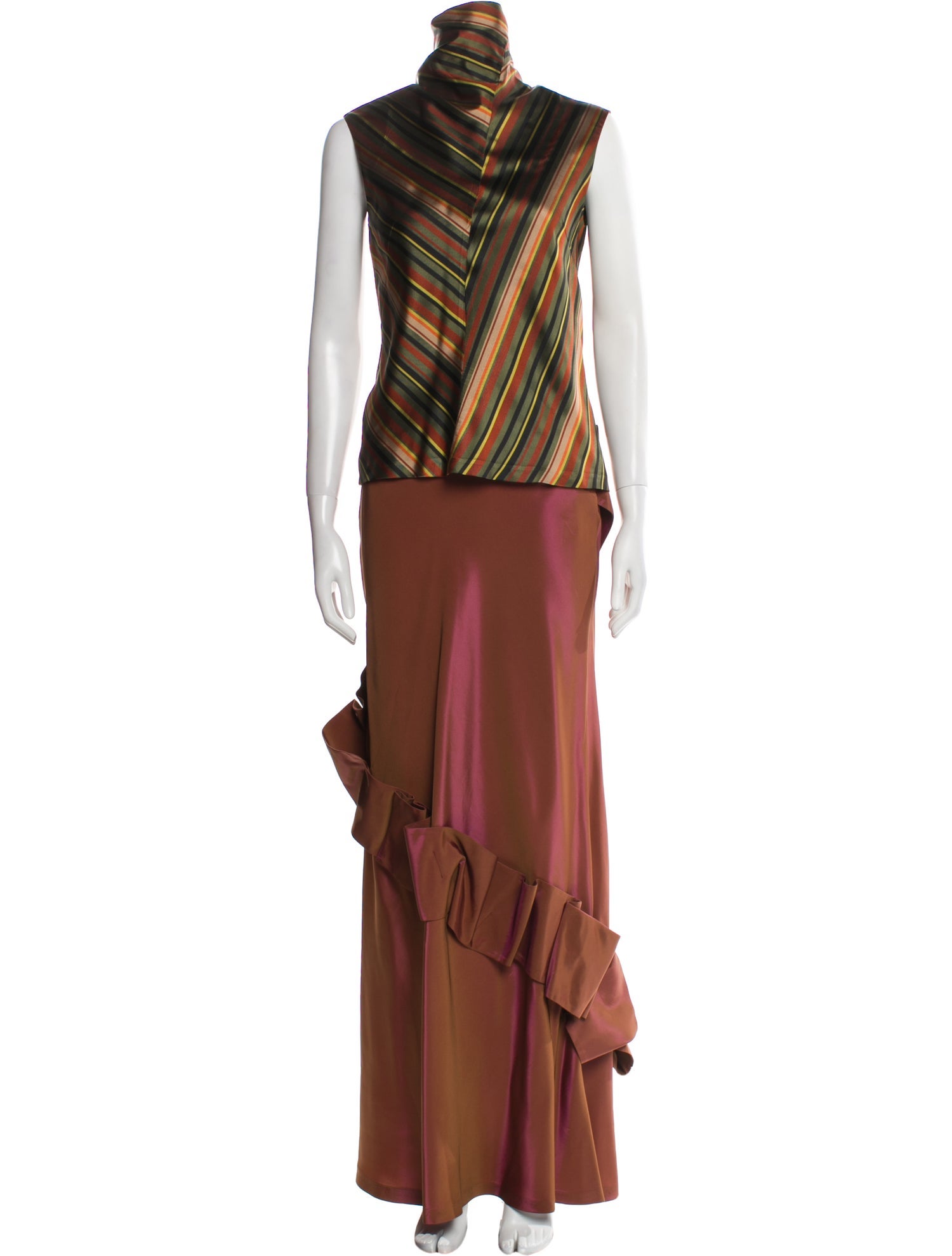 Kenzo Vintage Striped Skirt Set