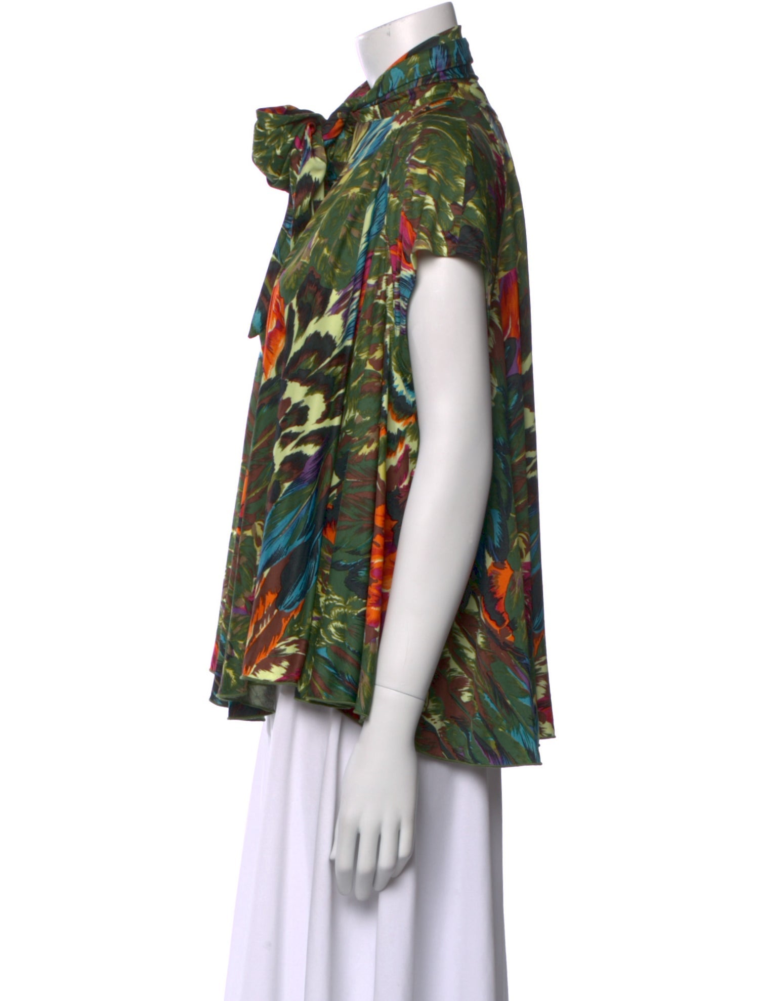 Kenzo Printed Mock Neck Blouse w/ Tags