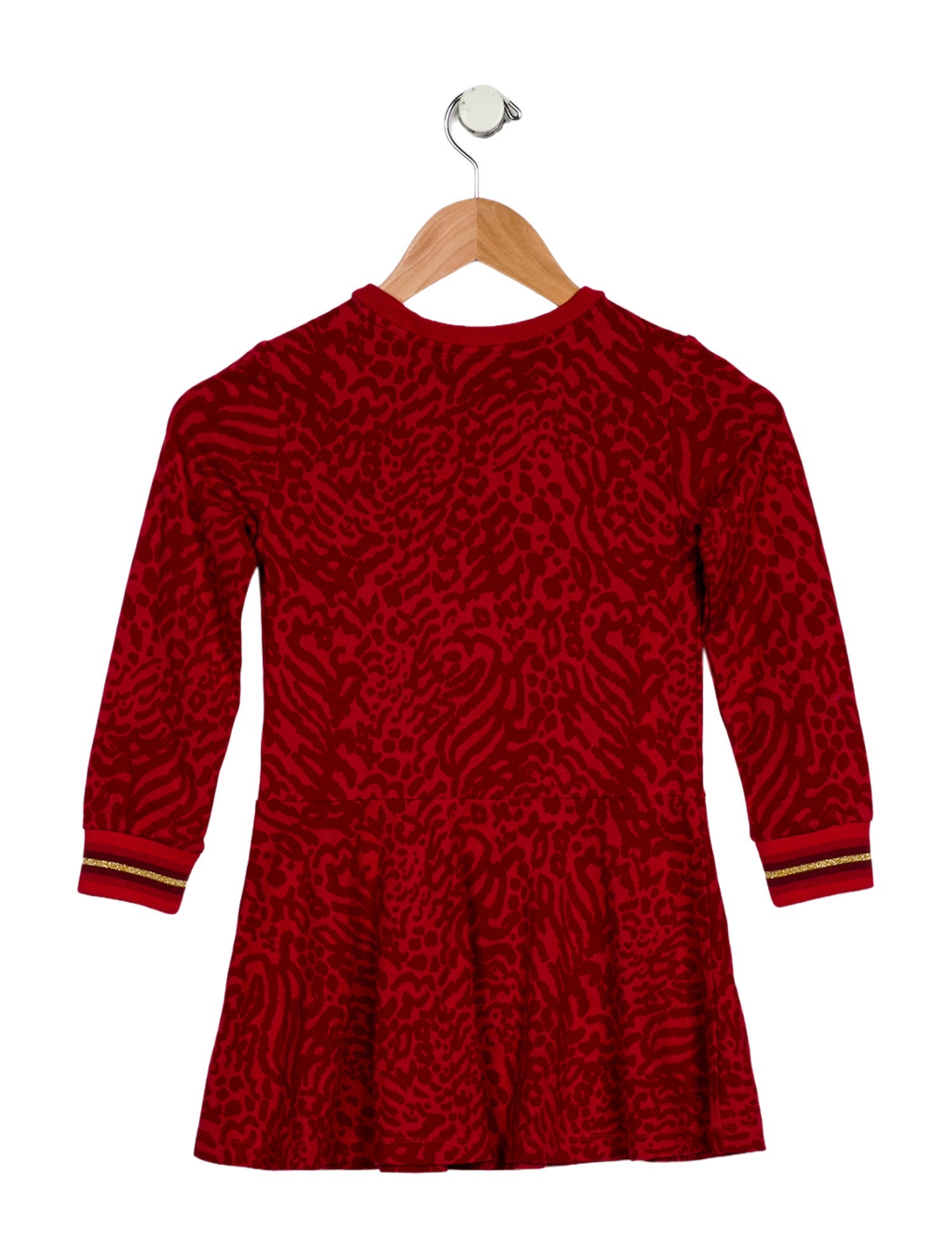 Kenzo kid girls; red and gold dress