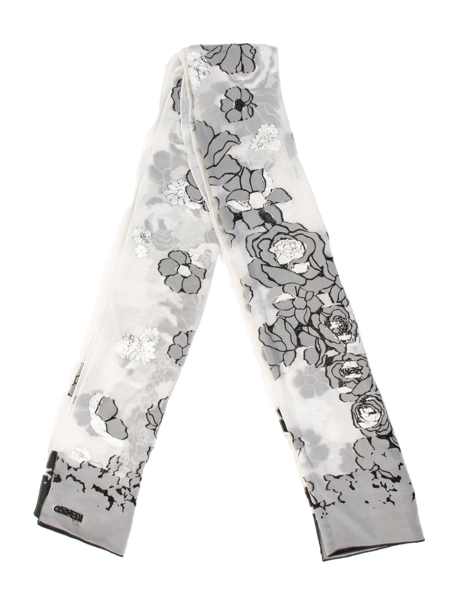 Kenzo Cashmere Floral Print Scarf