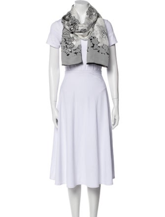 Kenzo Cashmere Floral Print Scarf