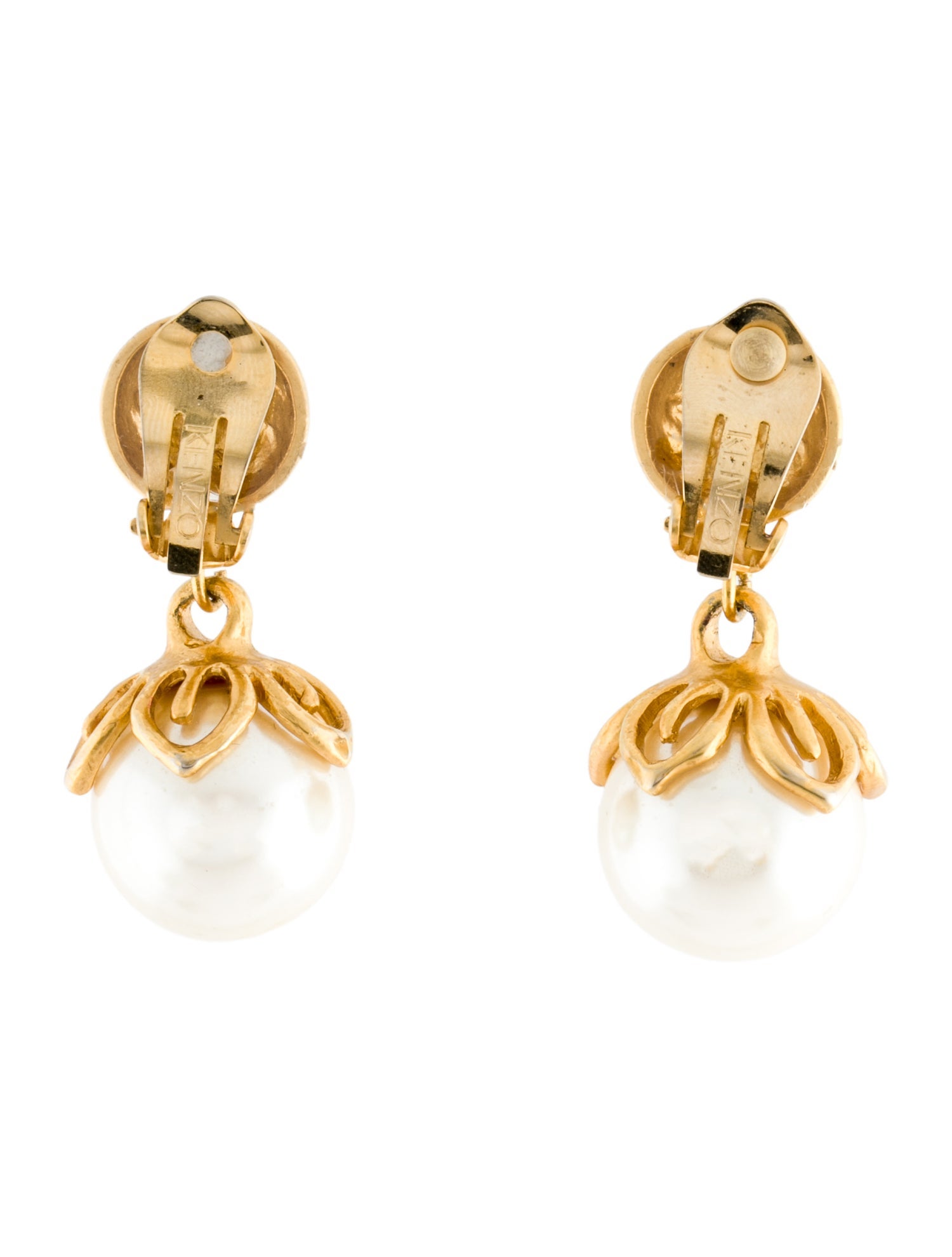 Kenzo Faux Pearl Drop Earrings