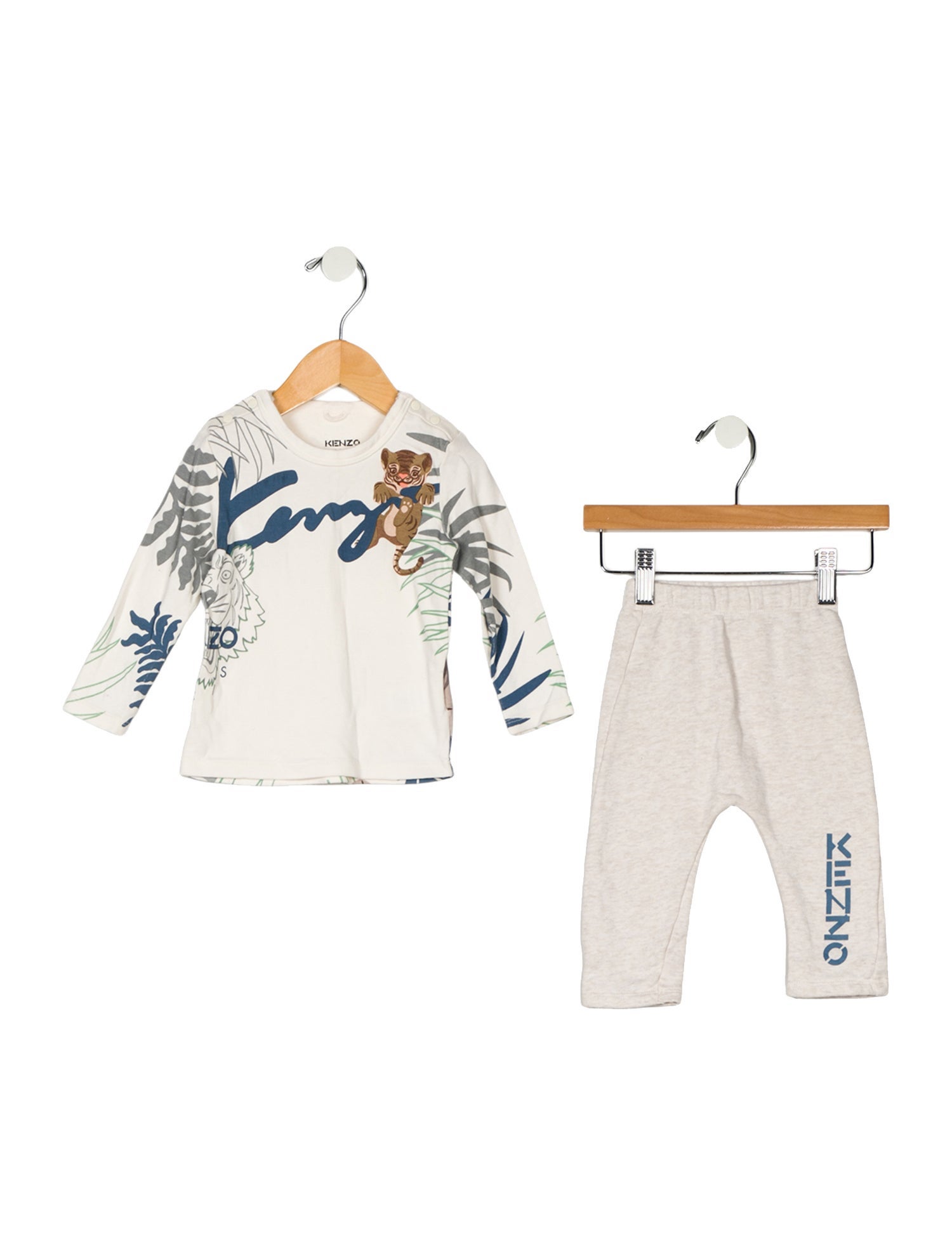 Kenzo infant girls' neutral multicolored lounge set