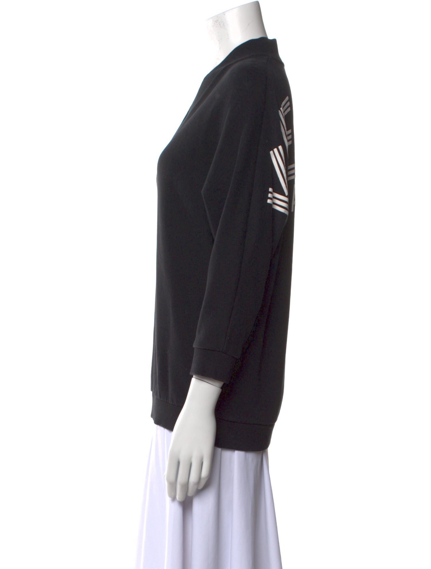 Kenzo V-Neck Three-Quarter Sleeve Sweatshirt