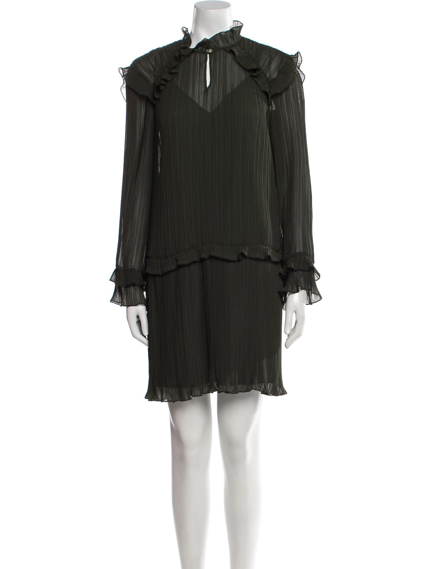 Kenzo Mock Neck Knee-Length Dress