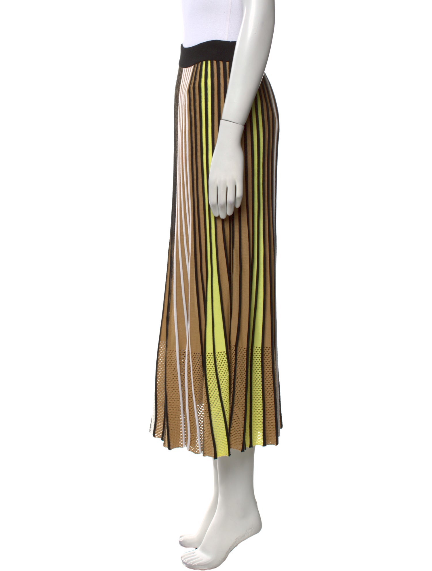 Kenzo Striped Midi Length Skirt