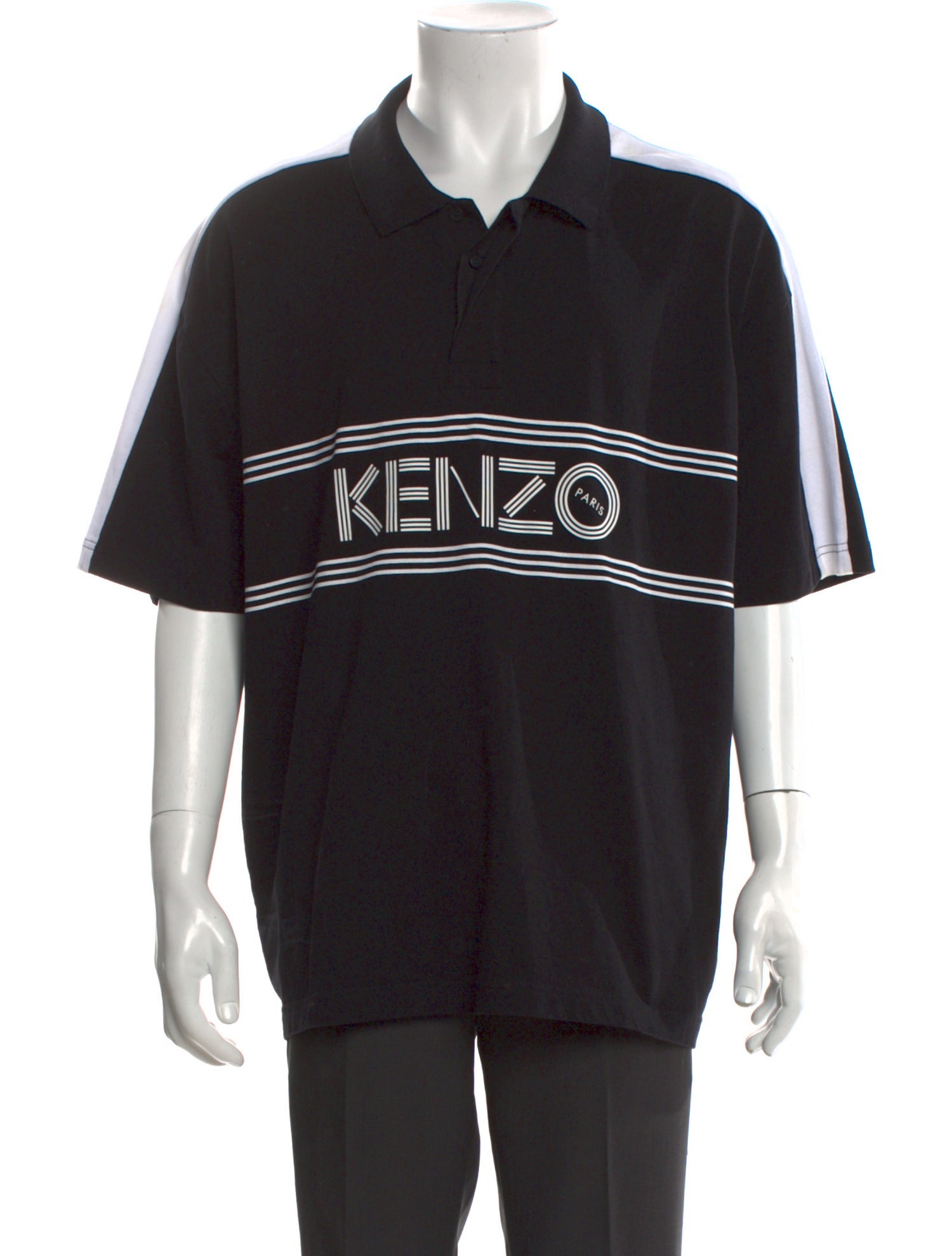 Kenzo Graphic Print Collar Polo Shirt