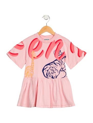Kenzo Sizes 2-6 toddler girls; pink multicolored dress 5