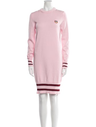 Kenzo Mock Neck Knee-Length Dress